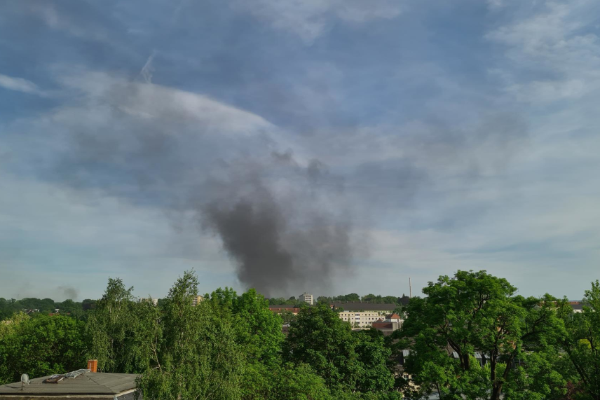 Brandserie in Chemnitz: Wettlauf mit der Feuerwehr - Blick vom Kaßberg aus