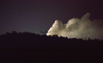 Brandwolke über Langenau -