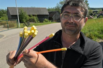 Breitbandausbau in Crinitzberg: Erschließung erfolgt im Doppelpack - Der Breitbandausbau in Crinitzberg hat begonnen. Im Bild Ahmad Zahri von der von UGG beauftragten Firma Iris.