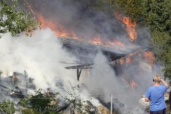 Brennende Scheune in Chemnitz gelöscht -