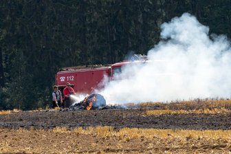 Brennendes Stroh löst Einsatz aus - 