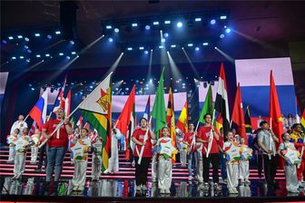 BRICS Games statt Olympia: Wie Russland seine Spitzensportler in Zeiten der Sanktionen bei Laune hält - Die Eröffnungszeremonie der BRICS Games fand im internationalen Ausstellungskomplex Kazan Expo statt.
