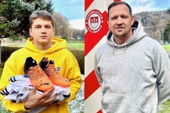 Brüder finden in Lößnitz zweite Heimat - Die richtige Ausstattung gehört dazu: Oleksandr Bilenko, kurz Sascha, gehört seit Saisonbeginn zum Landesliga-Kader des FC Lößnitz. Trainer Enrico Kern und die Mannschaft wollen den Stürmer nicht mehr missen.
