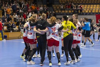 BSV Sachsen Zwickau: Erste Abstiegsfrage in der Bundesliga ist schon vorm Saisonstart entschieden - So jubeln wie hier nach dem Spiel gegen den BSV Sachsen Zwickau wird die HB Ludwigsburg künftig nicht mehr: Der amtierende Meister der 1. Bundesliga muss seinen Spielbetrieb einstellen.