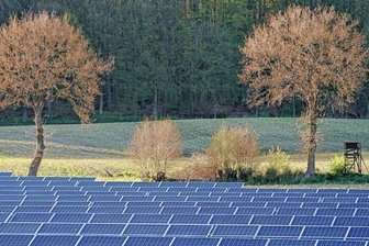 Bürger dürfen bei neuer Solaranlage mitreden - Eine Solaranlage im Grünen (Symbolbild). In Mühlau will ein Investor eine solche Anlage errichten. 