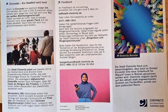 Bürger verunsichert: Gefälschter Flyer über Einsiedel im Chemnitzer Stadtgebiet verteilt - Gefälschtes Faltblatt im Layout der Stadt.