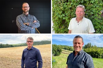 Bürgermeisterwahl Langenweißbach: Nach Kopf-an-Kopf-Rennen im ersten Wahlgang fällt Entscheidung in drei Wochen - Vier Kandidaten in Langenweißbach (im Uhrzeigersinn): Michael Jakob (Einzelbewerber), Veit Zeuner (parteilos/CDU-Kandidat), Denis Grellmann (UWG), Fabian Wappler (Einzelbewerber).