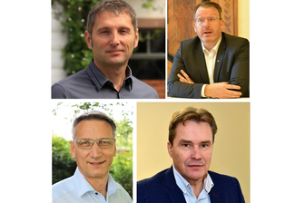 Bürgermeisterwahlen in Mittelsachsen: Mehrere OB treten wieder an - Von oben links nch unten rechts: Frank Dehne - Oberbürgermeister von Rochlitz, Sven Krüger - Oberbürgermeister von Freiberg, Volker Holuscha - Oberbürgermeister von Flöha, Ralf Schreiber - Oberbürgermeister von Mittweida