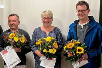 Bürgerpreis für drei Stützen des Mühlentaler Dorflebens - Der Bürgerpreis in der Mühlental geht an Enrico Wohlrab, Andrea Zöphel und Andreas Kummer (von links).