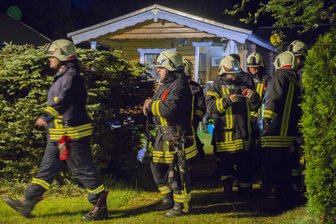 Bungalow am Greifenbachstauweiher in Flammen -