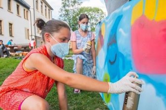 Bunte Bilder für Zaun des Bades - 