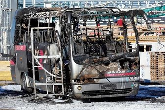 Burgstädt: Linienbus in Flammen -