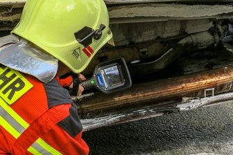 Busmotor fängt Feuer -