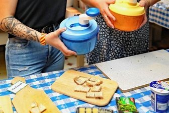 Butter machen im Bauernhof - 