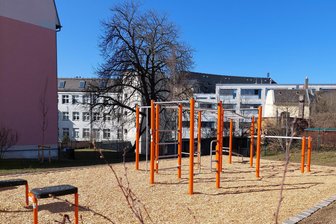 Calisthenics-Anlage an der Bergstraße in Plauen freigegeben - Die neue Calisthenics-Anlage an der Bergstraße in Plauen.