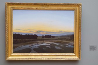 Caspar David Friedrich: Nach Ansturm in Hamburg und Berlin öffnen am Samstag neue Jubiläumsschauen in Dresden - Das Ölgemälde „Das Große Gehege bei Dresden“ von Caspar David Friedrich aus dem Jahr 1832 fasziniert bis heute aufgrund der Leuchtkraft seiner Farben und seiner inhaltlichen Stille. Das Bild ist in der aktuellen Ausstellung im Albertinum zu sehen.