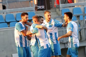 CFC besiegt Herthas Zweite - Jubel über das 1:0 für Chemnitz durch Garcia.