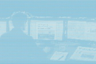 ChatGPT und Co. - Was macht KI mit Journalismus? - Auch diese Abbildung enthält KI. Eine mit Chat-GPT erzeugte Grafik eines Mitarbeiters im Newsroom wurde in tausende Datenpunkte zerlegt und in einem Daten-Onlinetool als Liniendiagramm wieder zusammengesetzt.