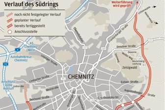 Chemnitz: Weiterbau Südring und Lückenschluss B174 wackeln -