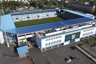 Das Stadion an der Gellertraße. Künftig wird der CFC hier mit neuem Trikotsponsor auftreten.