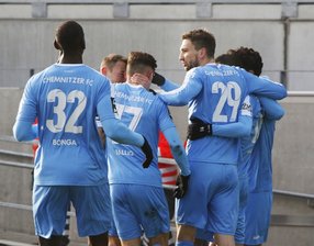 Chemnitzer FC holt Punkt gegen die Kölner Viktoria - Torjubel beim CFC - Hosiner traf zweimal per Elfmeter.