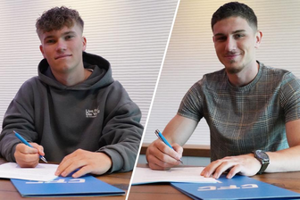 Chemnitzer FC: Nachwuchsfußballer erhalten Verträge - Marius Schreiber (links) und Jasin Jusic.