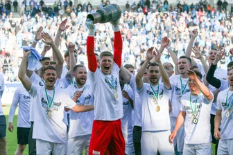 Chemnitzer FC: Pokalspiel in Annaberg terminiert - Im Mai 2022 gewann der CFC zum zwölften und bislang letzten Mal den Sachsenpokal.