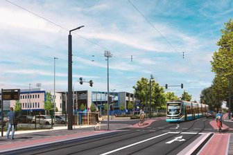 Chemnitzer Finanz-Sorgen: Was wird aus der geplanten Straßenbahn zum Zeisigwald? - Mit der Straßenbahn ins Chemnitzer Fußballstadion? So ähnlich könnte das aussehen.