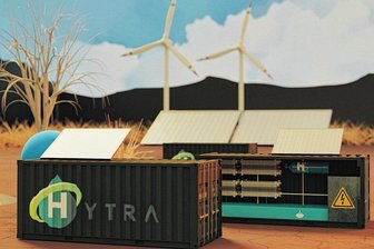 Chemnitzer Schüler gestalten in Afrika die Zukunft mit - Diesen Container sollen Chemnitzer Schüler mit ihren Ideen verschönern. Er wird Anfang 2023 nach Südafrika transportiert. Im Inneren können Wasserstoff und Strom produziert werden.