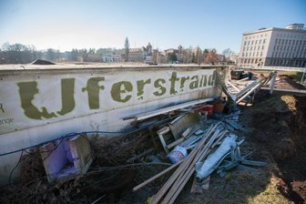 Chemnitzer Uferstrand soll umgestaltet werden - Der Chemnitzer Uferstrand am Falkeplatz wird komplett umgestaltet.