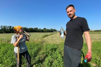 Clash der Kulturen? Wie eine Frau aus Paris und ein Mann aus Potsdam als Freiwillige Sachsens Landwirtschaft erlebten - Clash der Kulturen? Leah Stepler, Französin in Berlin, und der Student Ludwig Kuntscher aus Potsdam helfen zwei Tage in einem Landwirtschaftsbetrieb in Tharandt.