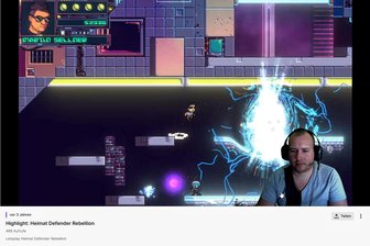 Computerspiel lässt rechten Terror harmlos scheinen - In der realen Welt wählt der ehemalige österreichische IB-Kopf Martin Sellner seine Worte mit Bedacht, im rechtsextremen Spiel „Heimat Defender“ schießt sein Avatar Gegner in die Ferne. Ein Spieler führt im Netz das Gameplay vor.