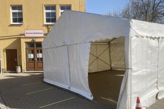 Corona-Ambulanz in Mittweida eröffnet - Am Krankenhaus Mittweida hat eine Corona-Ambulanz ihre Tätigkeit aufgenommen