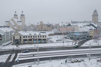 Corona-Lage im Vogtland: Händler machen auf Existenzangst aufmerksam - Plauen im Corona-Winter.
