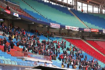 Derzeit sind in Leipzig nur wenige Zuschauer im Stadion erlaubt.