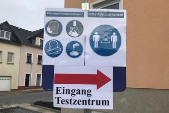 Corona-Testzentrum in Thum geht in Betrieb - 