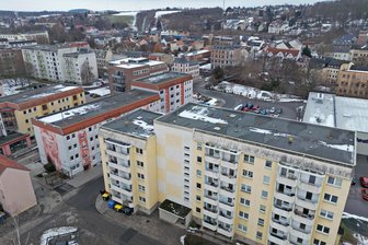 Crimmitschauer Wohnungsgesellschaft ist pleite: Was Mieter von mehr als 1000 Wohnungen jetzt wissen müssen - Auch rund um den Buttenplatz befinden sich viele Wohnungen in der Verwaltung der Crimmitschauer Wohnungsgesellschaft, die vor Kurzem einen Insolvenzantrag gestellt hat.