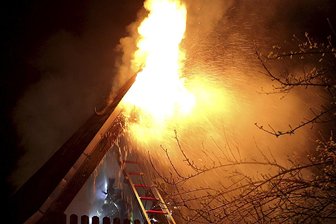 Dachstuhl brennt in Glösa - 