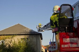 Dachstuhlbrand in Oelsnitz -