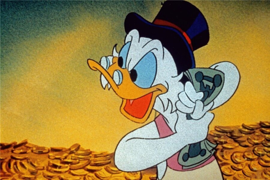 Dagobert Duck: Ein geiziger Erpel erobert die Welt - In seinem Geldspeicher fühlt er sich wohl: Dagobert Duck hegt eine sinnliche Beziehung zu Barem. 