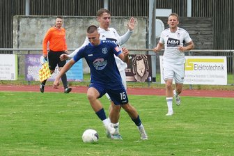 Dank Hattrick von jungem Hoffnungsträger: Marienberger Kickern gelingt Traumstart - Der dreifache Torschütze Rick Bauer war am Samstag nicht zu bremsen.