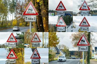 Das Dorf mit der wohl höchsten Warnschild-Dichte im Vogtland: Warum man durch Poppengrün schnell mal durchrutscht - Zehn Verkehrsschilder stehen in der rund einen Kilometer langen Ortsdurchfahrt Poppengrün im Vogtland. Eine notwendige Beschilderung, argumentiert das Landesamt für Straßen und Verkehr.