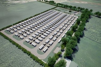 Das kleine Dorf Wegefarth bei Freiberg könnte zum Energie-Riesen werden - So soll der 300-Megawatt-Speicher in Wegefarth am Rand von Freiberg aussehen.