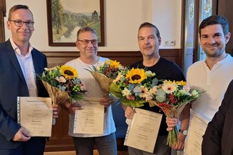 Das sind die neuen Ortsvorsteher in Aue-Bad Schlema - Die neue Ortsvorsteher in Aue-Bad Schlema: Karsten Wilhelm, Danny Weber, Oliver Titzmann und Marcel Georgi (v. l.).