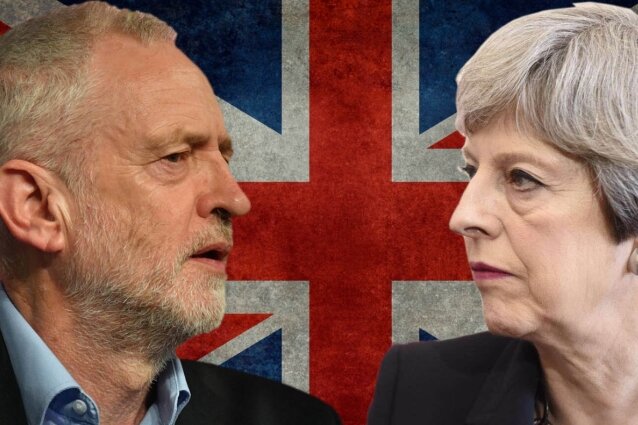 Das ungleiche Duell - Florian Ranft - Labour-Chef Jeremy Corbyn (links) gegen die konservative Theresa May. Die Premierministerin geht als Favorit in die Wahl.