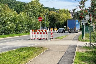 Dauerbaustelle in Aue geht zu Ende - Weitere Verkehrsader in Kürze frei - Seit Wochen eine Baustelle: Die Dr.-Otto-Nuschke-Straße in Aue. DEmnachst sollen die Bauarbeiten voraussichtlich enden