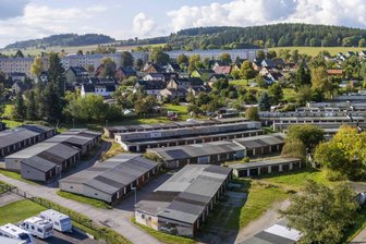 Debatte um Garagenpachten geht in Schwarzenberg in die Verlängerung - Der Garagenkomplex Ölpfanner Weg in Schwarzenberg ist der größte im Stadtgebiet.