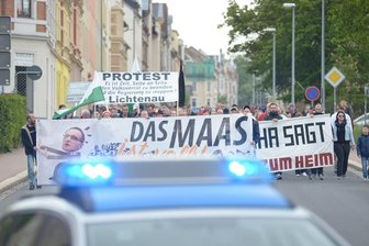Demonstration auf dem Frankenberger Markt -