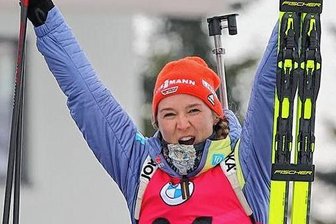 Denise Hermann-Wick: "Einmalig, hier zu gewinnen" - Jubel ohne Grenzen: Denise Herrmann-Wick, die Weltmeisterin im Biathlon-Sprint. 