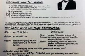 Der Beil-Mörder wurde nie gefunden - Mit diesem Plakat wurde nach dem Mörder öffentlich gefahndet.